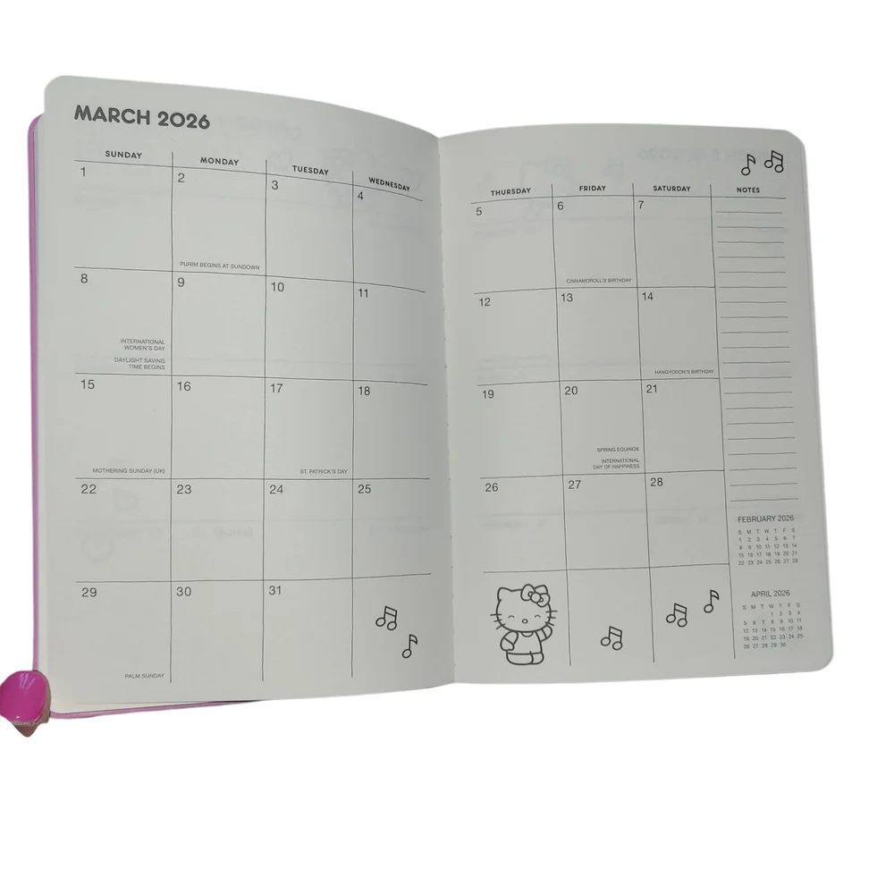 Hello Kitty Pink and Red 17-Month Planner + Gel Pen Set